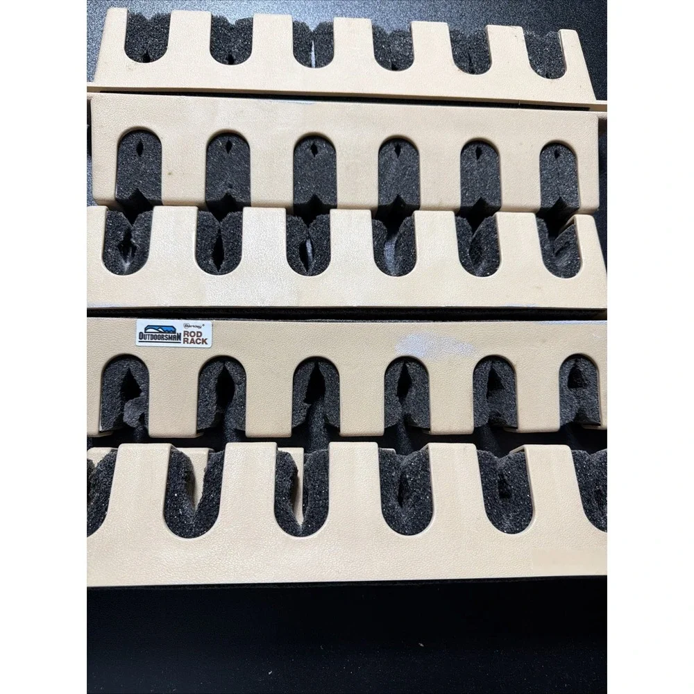 15 Berkley Fishing Rod Pole Holders W/ Foam Hold 6 Rods Each Vertical Wall Mount